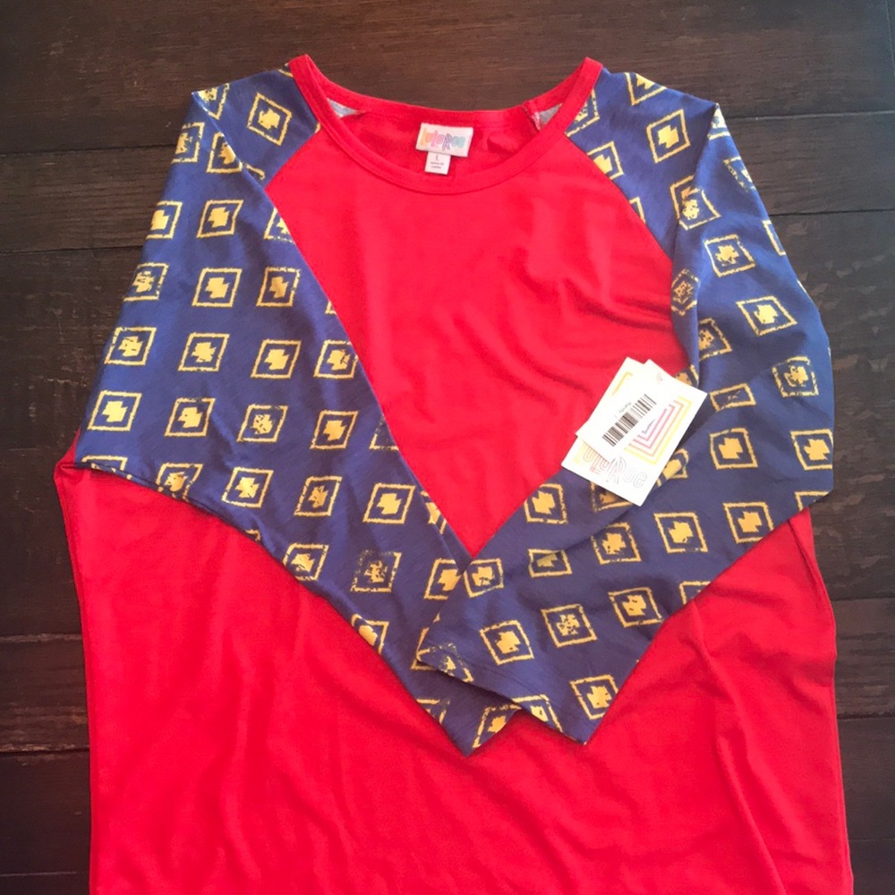 Lularoe Randy 3/4 sleeve baseball tee